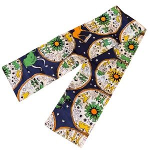 Vintage | Sagitarios | Zodiac Celestial Silk Scarf | Navy | 35x5 | Astrology